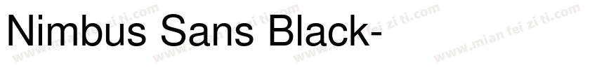 Nimbus Sans Black字体转换